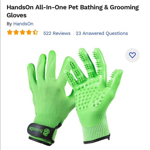 HandsOn Dog Handson Pet Grooming Massage Deshedding Shampooing